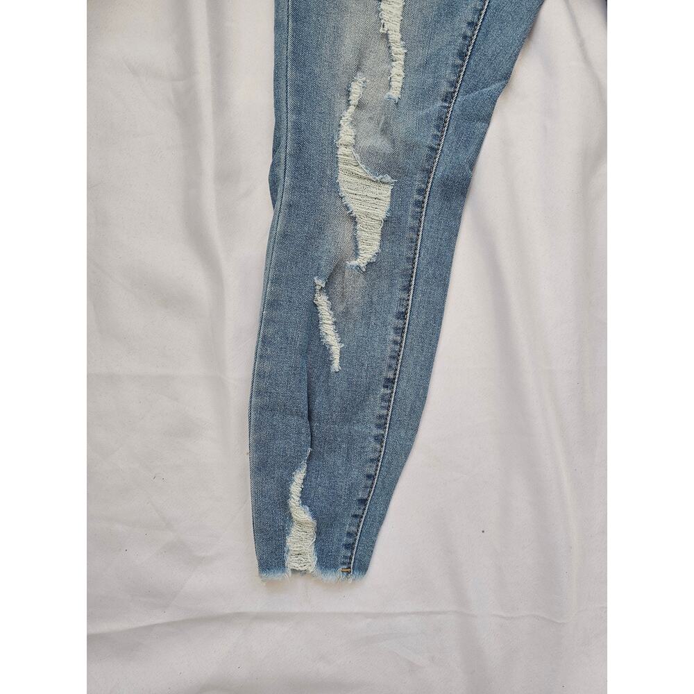 Indigo Rein Curvy Size 5 Waist 28 Blue Women's Jeans Distressed Skinny - Picture 4 of 9
